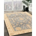 thumbnail image 2 of Ahgly Company Indoor Square Abstract Light French Beige Brown Oriental Area Rugs, 6' Square, 2 of 6