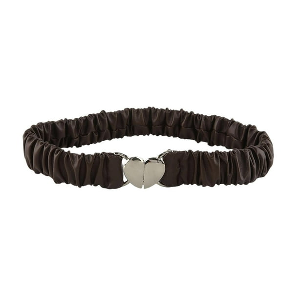 Cinturón elástico para mujer, accesorio decorativo para abrigo, camisa y abrigo. Café