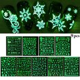 thumbnail image 2 of 9 Sheets Christmas Nail Sticker Fashion Luminous Nail Decal Adhesive Nail Decal, 2 of 10