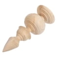 thumbnail image 6 of OULII Stairs Wood Finials Wooden Finial Khaki Decorative 1Pcs, 6 of 8