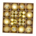 thumbnail image 1 of Juego de 44 bolas navideñas para colgar en el árbol de Navidad, color dorado, 1 of 6