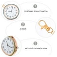 thumbnail image 2 of Shisuyan Montre Ronde de Poche Or Rose 2Ensemble 3.1X1.6X0.7In, 2 of 9