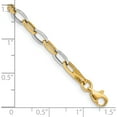 thumbnail image 3 of 14K Two-Tone Polished Open Link Bracelet Made In Turkey fb1390-7.25, 3 of 5