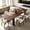 Brown, variant on JassmiPkwy Solid Wood Extendable Dining Table for 4-8 People with Seamless Extension from 55 to 86.6 Inches for Small Spaces, Dining Room, Kitchen, Living Room-White