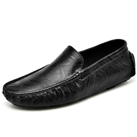 Men s Casual Loafers Slip On Leather Shoes Comfortable Driving Shoes Male Moccasins Classic Penny Loafer Flats Boat Shoes