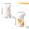 thumbnail image 3 of Easter Bunny Figurine, Resin Wildflower Bunny Decorations for Home Indoor, Spring Rabbit Small Statue Living Room Table Centerpieces Mantel Tiered Tray Shelf Office Desk Top Decor, 3 of 7