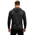 thumbnail image 5 of Dwellite Men's Hooded 50+ Sun T Shirts Long Sleeve Athletic Tops Summer Casual Fishing Shirts Black 2XL, 5 of 8