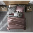 thumbnail image 6 of Vianney - Blossom Queen Size Reversible Comforter Set 5-Piece - Chic Grey and Rose Pink Textured Stripes - All-Season Warmth and Breathable Materials, 6 of 7