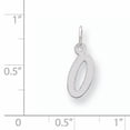 thumbnail image 2 of Beautiful Sterling Silver Rhodium-plated Small Initial O Charm, 2 of 2