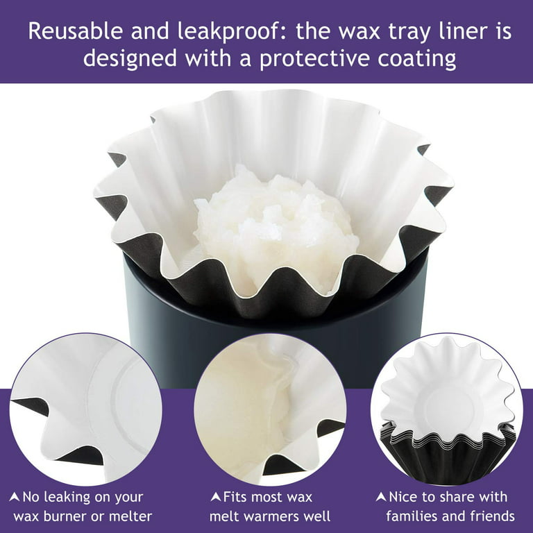 Uxcell Silicone Wax Melt Warmer Liner for Candle Fragrance Melter White, 25  Pack 
