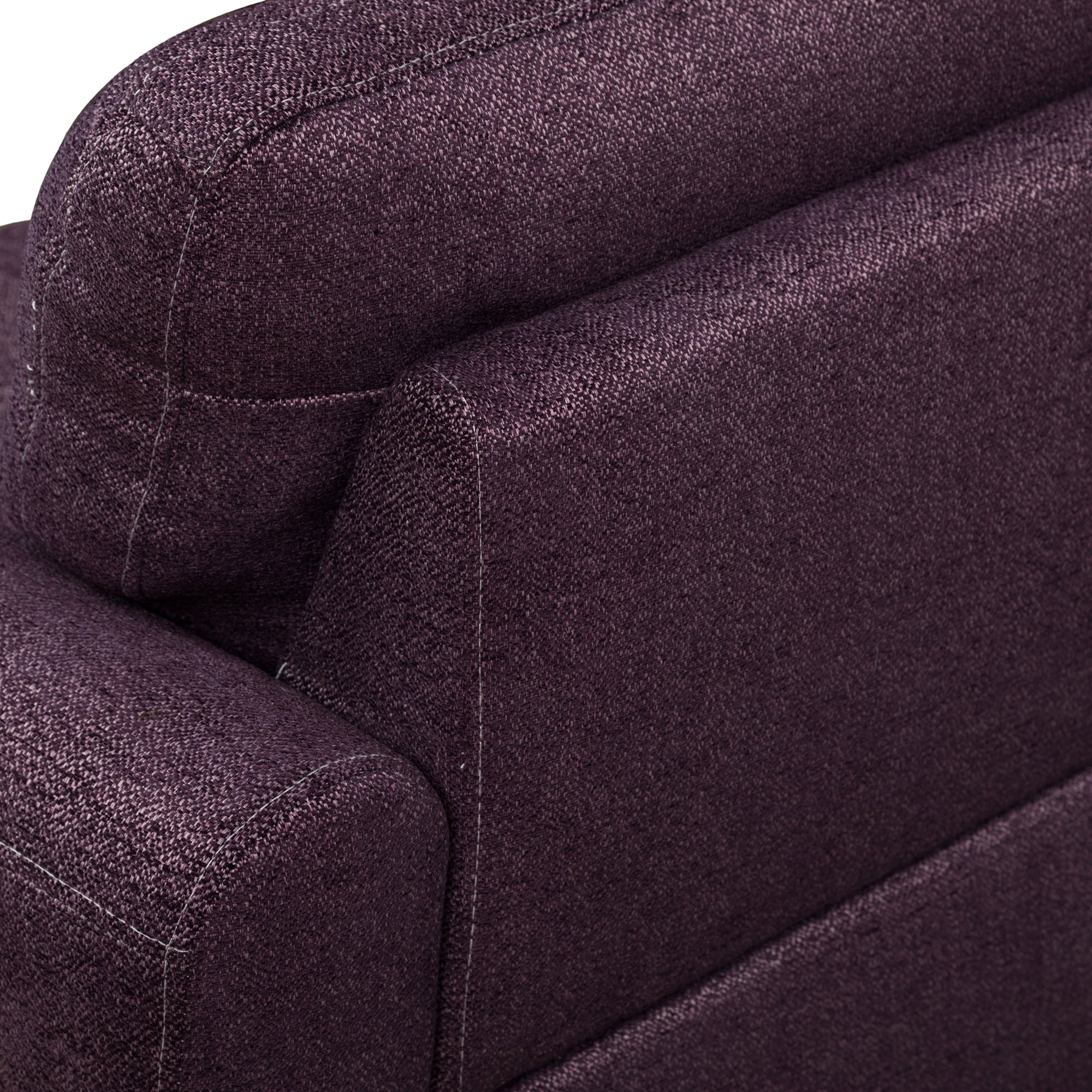 Hommoo L Shaped Flippable Backrest Sectional Couches and Sofas, 4-Seat Linen Sectional Sofa Sets, Modern Living Room Furniture Sets, 15' Back Height, Amaranth(No Ottoman)