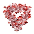 thumbnail image 1 of Coronas artificiales con forma de corazón para San Valentín, ideales para interiores y decorativas. Corazón rojo blanco, 1 of 9