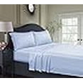 thumbnail image 3 of Tribeca Living BAMB300SSFUBL 300 TC Rayon from Bamboo Deep Pocket Sheet Set, Full, Spa Blue, 3 of 4