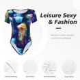 thumbnail image 6 of Easygdp Transparent Jellyfishes Women'S Waist-Cinching Short-Sleeved Onesie, Olastic Onesiet,Snaps At Bottom,Easy To Put On And Take Off - Medium, 6 of 9