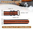 thumbnail image 2 of Uxcell Nylon Watch Band 22mm Quick Release Watch Straps Replacement Bands for Men Women with Flat Round Buckle, Black-Orange (26.5mm), 2 of 7