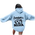 thumbnail image 1 of WEAIXIMIUNG Sweat à Capuche Rouge pour Femmes, Imprimé Lettre de Football (Style 4), 1 of 5