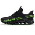 thumbnail image 2 of Sneakers for Men Slip on Fashion Sport Running Tennis Athletic Walking Shoes Gym Runner Trail Shoes Black Green Size 9.5, 2 of 13