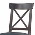 thumbnail image 3 of X Back Two Tone Padded Dining Chair, Set of 2, Black and Brown- Saltoro Sherpi, 3 of 6