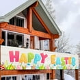 thumbnail image 4 of Beautynvta Happy Easter Banners for Outside, 19.6x118 Inch, Easter Yard Lawn Sign Backdrop Banner, Spring Easter Eggs Banner for Indoor Outdoor Easter Party Supplies, 4 of 6