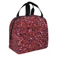 thumbnail image 2 of Fotbe Red Glitter Bolsa Térmica con Estampado y Forro de Aluminio Grueso Bolsa de Almuerzo con Bolsillo Frontal para Hombres y Mujeres, Ideal para Trabajo, Escuela, 2 of 8