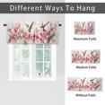 thumbnail image 6 of Hummingbird Kitchen Curtain Valances Pink Floral Flowers Spring Green Leaves Plant Botanical Window Treatment for Living Room Bedroom Bathroom 54 by 18 in, 1 Panel, 6 of 6