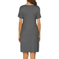 thumbnail image 4 of Jchiup Robe de Maternité à Manches Courtes à Col en V pour Femmes, Chemise de Nuit d'Allaitement pour l'Allaitement, Vêtement de Nuit, 4 of 6