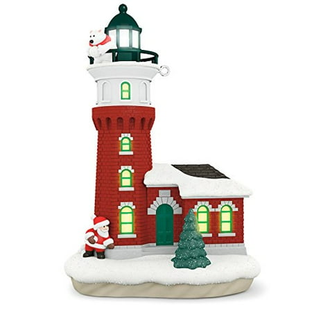 - Hallmark Keepsake 2017 Santa and Polar Bear Holiday Lighthouse Dated Christmas Ornament With Light