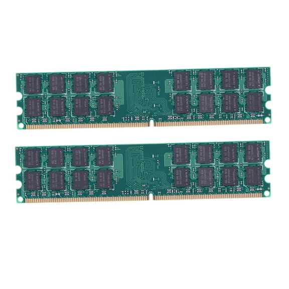 2X DDR2 4GB Memory RAM 1.5V 800MHZ PC2-6400 240 Pin Desktop DIMM Unbuffered Non-ECC for Motherboard Desktop,2 * Memory RAM,Green