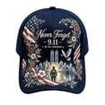 thumbnail image 2 of Unisex 9/11 Never Forget Hat 911 Memorial 25th Anniversary Cap Retro Patriotic American Flag Hats for Men Women, 2 of 5