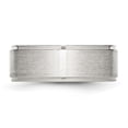 thumbnail image 2 of Stainless Steel Ridged Edge 8mm Brushed and Polished Band, 2 of 8