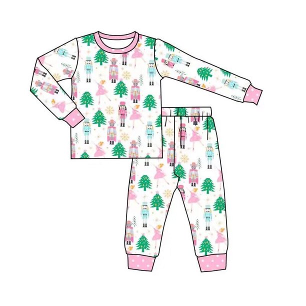 Conjunto de pijamas navideños para bebé, pijamas estampados de estilo navideño para bebé, pijamas para niños y niñas, pijamas con pantalones de manga larga