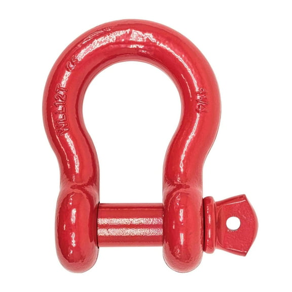 1-1/4" Anchor Shackle Forged Carbon Steel w/ Alloy Screw Pin Load Limit # 12.0 Tons (24,000 lbs) | Double Rust Protection Heavy Duty D Ring Shackle for Towing, Rigging & Vehicle Recovery