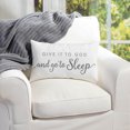 thumbnail image 2 of Personalized Planet Give It To God and Go To Sleep Lumbar Throw Pillow with White Rectangular Removable Cover | Spiritual Decoration for Chair Sofa Couch Living Room or Bedroom of Faith | 20x12, 2 of 4