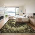 thumbnail image 3 of ODIKA 8' x 10' Machine Washable Non-Slip Area Rug, antique bordered High Traffic Rug, Beige, 989630, 3 of 7
