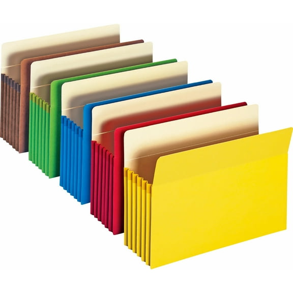 Smead File Pocket, Straight-Cut Tab, 5-1/4" Expans