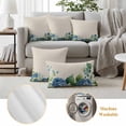 thumbnail image 6 of Spring Flowers Pillow Covers 2 Pack Blue Hydrangea Pillowcase Waterproof Outdoor Throw Pillow Cover for Patio Garden Square Cushion 16”x16”, 6 of 9