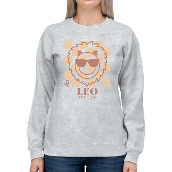 Leo The Lion Emoji - Zodiac Vibes Graphic Women's Sweatshirt