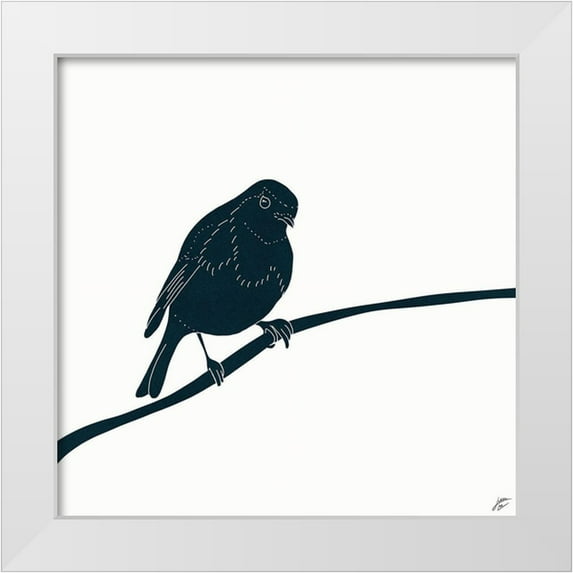 Lee, Judson 12x12 White Modern Wood Framed Museum Art Print Titled - Indigo Bird II