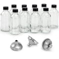 thumbnail image 1 of Botellas de vidrio AOZITA Boston redondas de 120 ml con tapas, paquete de 10, 1 of 8