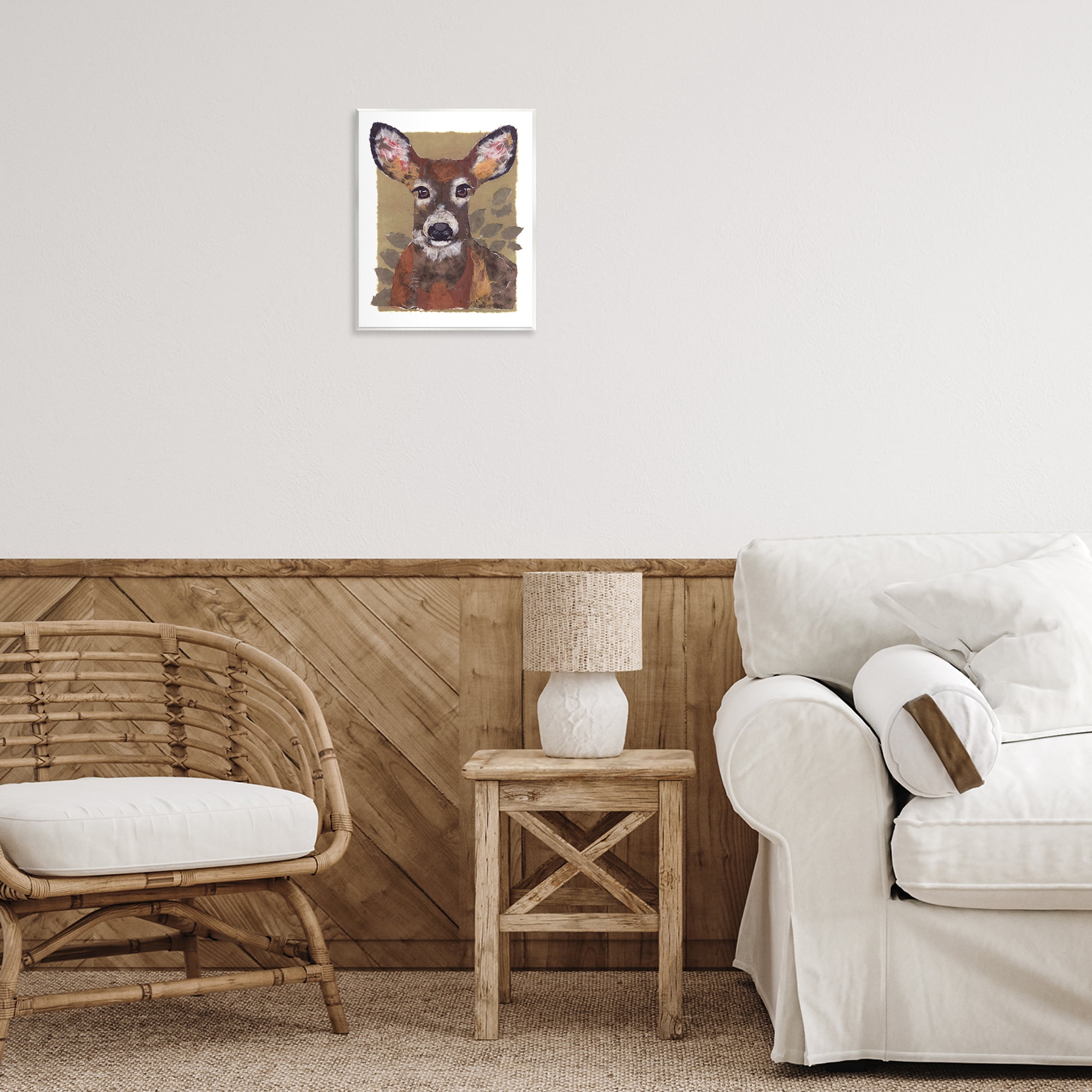 Stupell Industries Woodland Deer Painting Animals & Insects Painting Unframed Art Print Wall Art, 11 x 14