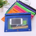 thumbnail image 4 of 2Pcs/4Pcs Pencil Pouch 3 Ring, Zipper Pencil Pouches Case Binder Cosmetic Bag, 4 of 8