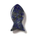 thumbnail image 3 of Natural Lazuli Pendants Fish Charms 39x20x7-7.5mm Hole: 2.3mm, 3 of 4