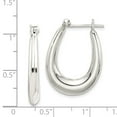 thumbnail image 2 of White Sterling Silver Earring Hoop Women'S 25 mm 19, 2 of 2