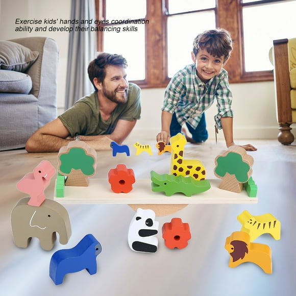 Children Block Toys,Wooden Balancing Game Forest Kids Blocks Toys Wooden Balancing Game Achieve More