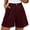 Wine, variant on Women's Pleated Dress Shorts, High Waisted Wide Leg Tailored Shorts, Business Casual With Pockets For Summer Office Wear Wine XL