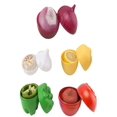 thumbnail image 5 of 1pc Plastic Vegetable Pp Fresh Food Storage Box, Fruit Storage Container, Onion Seal Box, Garlic & Lemon Fresh-keeping Bowl, 5 of 5