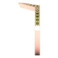 thumbnail image 4 of 0.25 ct Brilliant Round Cut Natural Peridot 18K Rose Gold Stackable Band SZ 8.5, 4 of 6