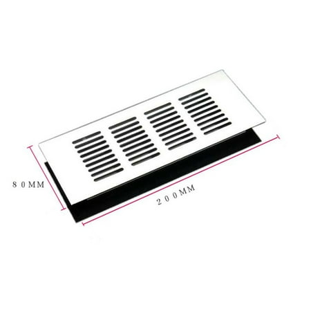 

BESHOM 80*150-400mm Aluminium Air Vent Silver Louvred Grill Ventilation Grille Cover