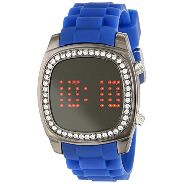 TKO TKO ORLOGI Women's TK571BL Crystalized Mirror Digital Blue