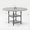 Gray, variant on QinaQin 47.2 Inch Round Dining Table for 4, Thick Wood Top with Metal Pedestal and 3 Tier Storage Shelf, Gray Kitchen Table